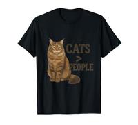 Cats Greater Than People Maine Coon Kitty Lovers T-Shirt