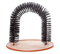 Cats Grooming Brush Arch Groomer Massager Controls Shedding Interactive Kitten Toy Rubbing Scratcher with Bristl Grooming Brushes and Scratchers for Large Cats