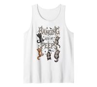 Cats Hanging with Best Friends Spiderwebs Spider Web Tank Top