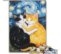 Cats Hugging The Night Sky Adult Jigsaws 2000 Pieces Difficult, Suitable for Ages 14 And Up Family Fun It Is Ideal As A Gift for The Whole Family (70x100cm)