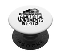 Cats I Came for the Monuments in Greece for Men Women. PopSockets Adhesive PopGrip