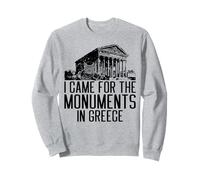 Cats I Came for the Monuments in Greece for Men Women. Sweatshirt