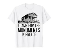 Cats I Came for The Monuments in Greece for Men Women. T-Shirt