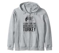 Cats I Came for the Monuments in Turkey for Men Women. Zip Hoodie
