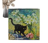 Cats In Famous Paintings Calendar 2026, Runs From January Until December 2026, Funny Renaissance Cat Wall Calendar, Cats Famous Paintings Monthly Planner Calendars, For Cat Lover Gift