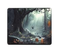 Cats in the Forest Mouse Pad - Non-Slip Rubber Base Extended Gaming Desk Mat, Full-Area Print Personalized Keyboard Mat for PC Laptop Office Home
