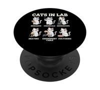 Cats in the Lab Science Humor Graphic PopSockets Adhesive PopGrip