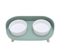 Cats increased, double bowl made of cat ceramic, ergonomically elevated cat food bowl in the modern bowl, increased for daily use as a food bowl cat