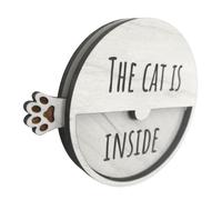 Cats Indoors Or Outdoors Door Signs, Slideable Wooden Cat Reminder Sign, 2.99 inches Cat Out Reminder Decoration for Kids, Family, Friends, Home, Outdoor