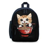 Cats Japanese Ramen Noodles Funny Backpacks Lightweight Travel Bag Daypacks for Camping Hiking 12.5"