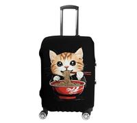 Cats Japanese Ramen Noodles Funny Luggage Cover Washable Suitcase Protector Travel Baggage Covers