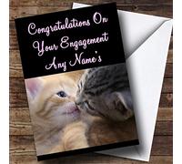 Cats Kissing Personalised Engagement Card | Engagement Card | Congratulations On Your Engagement Card