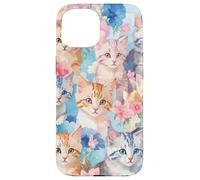 Cats Kitty Cat Flowers Pattern Kitty Kaleidoscope Cute Cat Case for iPhone 15