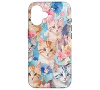 Cats Kitty Cat Flowers Pattern Kitty Kaleidoscope Cute Cat Case for iPhone 16