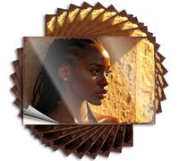 Cats Laptop Funny Sticker - Sunlit Profile: A Portrait of Strength and Grace Crazy Durable Sticker Easy Apply for Exterior Decor(12X18CM)