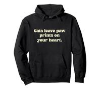Cats leave paw prints on your heart. Pullover Hoodie