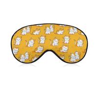 Cats Leave Paw Prints Sleep Mask Soft Eye Mask Eye Cover Eyeshade Blindfold with Adjustable Strap