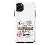 Cats Leave Pawprints Heart Cute Cat Lover Design Case for iPhone 11 Pro Max