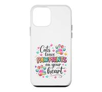 Cats Leave Pawprints Heart Cute Cat Lover Design Case for iPhone 12 mini