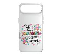 Cats Leave Pawprints Heart Cute Cat Lover Design Case for iPhone Air
