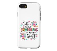 Cats Leave Pawprints Heart Cute Cat Lover Design Case for iPhone SE (2020) / 7/8