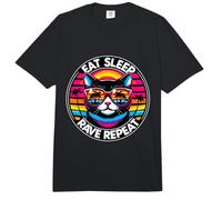 Cat's Life EAT Sleep Rave Repeat for Cat Lovers Comfort Colors Adult Heavyweight T-Shirt
