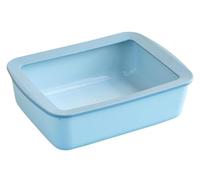 Cats Litters Toilet Rectangular Cat Litter Box Anti-Splash Cat Toilet Removable And Easy To Install For Kittens Pet Supplies(Blue,41 cm)
