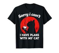 Cats Lover Humor Joke Sorry I Can't I Have Plans with My Cat T-Shirt