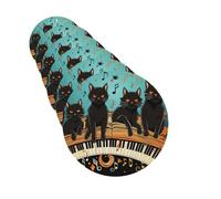 Cats Lying On The Piano Car Air Fresheners 6 Pcs Funny Hanging Car Air Fresheners Cute Long Lasting Scented Mirror Hanging Decoration Ornaments Gift Auto Interior Decor For Men Women Round Shape