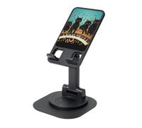 Cats Lying On The Piano Cell Phone Stand Height Angle Adjustable 360° Rotating Phone Stand Portable Foldable Desktop Phone Holder Office Accessories Compatible with All Mobile Phones and Tablets