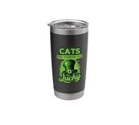 Cats Make Everyday Feel Lucky St Patricks Day Stainless Steel Insulated Tumbler