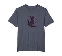 Cats Make Everything Better Whimsical Pet Lover T-Shirt, Men's Big and Tall, Heather Blue, 5X Tall