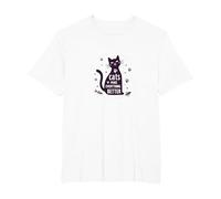 Cats Make Everything Better Whimsical Pet Lover T-Shirt, Men's Big and Tall, White, 4X Tall
