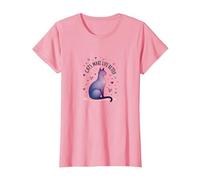 Cats Make Life Better: Whimsical Feline Love T-Shirt, Women, Pink, XL