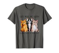 Cats Make Me Happy Humans Make My Head Hurt Cat Mom T-Shirt