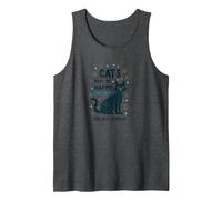 Cats Make Me Happy You Not So Much - Funny Pet Lover Art Tank Top, Men, Dark Heather Grey, S