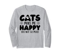 Cats Make Me Happy You Not So Much Humans Make My Head Hurt Long Sleeve T-Shirt