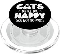 Cats Make Me Happy You Not So Much Humans Make My Head Hurt PopSockets PopGrip for MagSafe
