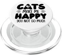Cats Make Me Happy You Not So Much Humans Make My Head Hurt PopSockets PopGrip for MagSafe