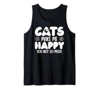 Cats Make Me Happy You Not So Much Humans Make My Head Hurt Tank Top