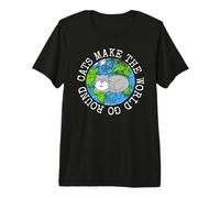Cats Make The World Go Round, Earth Day 2024 Premium T-Shirt