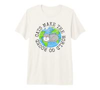 Cats Make The World Go Round, Earth Day 2024 Premium T-Shirt