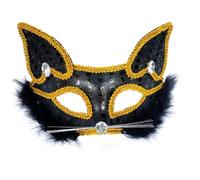 Cats Mask Foxes Mask Plush Animal Mask Half Face Mask Halloween Party Mask Masquerade Mask Dress Up Mask for Carnivals