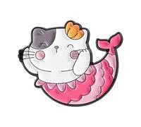 Cats Mermaids Enameled Pin Lovely Animal Jewelry for Backpacks Jackets Unique Birthdays Celebrations Animal Lapel Pin