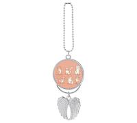 Cat's Movements are Different Car Hanging Pendant, Zinc Alloy Rearview Mirror Charms - Relieve Visual Fatigue, Vintage Keychain Pendant, Lucky Car Interior Hanging Decoration, Silver-Style