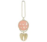 Cat's Movements are Different Car Hanging Pendant, Zinc Alloy Rearview Mirror Charms - Relieve Visual Fatigue, Vintage Keychain Pendant, Lucky Car Interior Hanging Decoration, Golden-Style