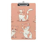Cat's Movements are Different Clipboard with Hanging Hole, 8.5" X 12.5" Standard A4 Acrylic Clipboard Ultra Lightweight & Shatterproof Paper Holder for Office, Home