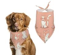 Cat's Movements are Different Dog Bandanas for Feeding Grooming, Triangle Pet Bibs Washable Pets Scarf for Cats & Dogs