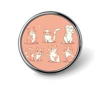 Cat's Movements Are Different Round Badge for Men Women, Durable & Stylish Lapel Pins, Lightweight Metal Badges for Shirts, Jackets, Hats