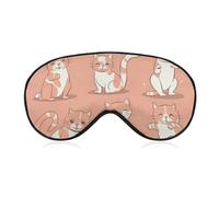 Cat's Movements are Different Sleep Mask for Women Men, Soft Eye Mask with Adjustable Strap for Sleeping, Light Blocking Travel Blindfold for Nap Comfortable Eye Cover for Home Office